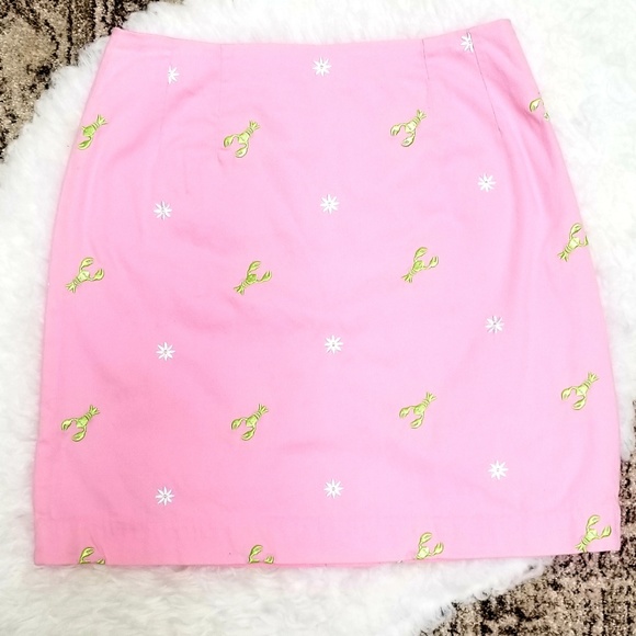 Lilly Pulitzer Dresses & Skirts - Lilly Pulitzer Skirt w Lobster Daisy Embrodery 6